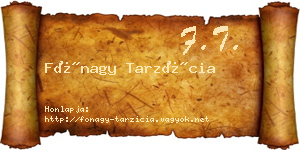 Fónagy Tarzícia névjegykártya